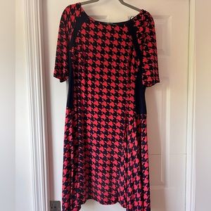 Short pink and blue dress